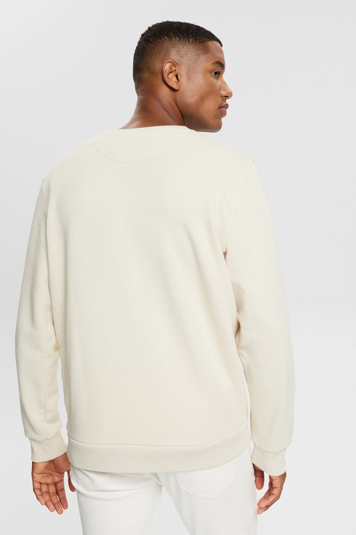 Unifarbenes Sweatshirt im Regular Fit, CREAM BEIGE, detail image number 3