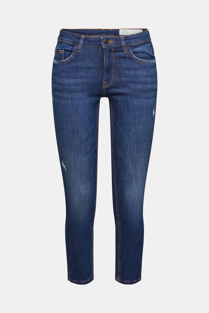 Stretch-Jeans aus Bio-Baumwolle, BLUE DARK WASHED, detail image number 6