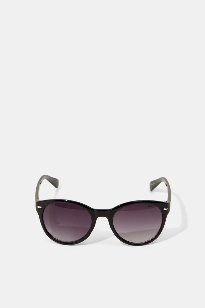Sonnenbrille mit gemusterten Bügeln, BLACK, detail image number 0