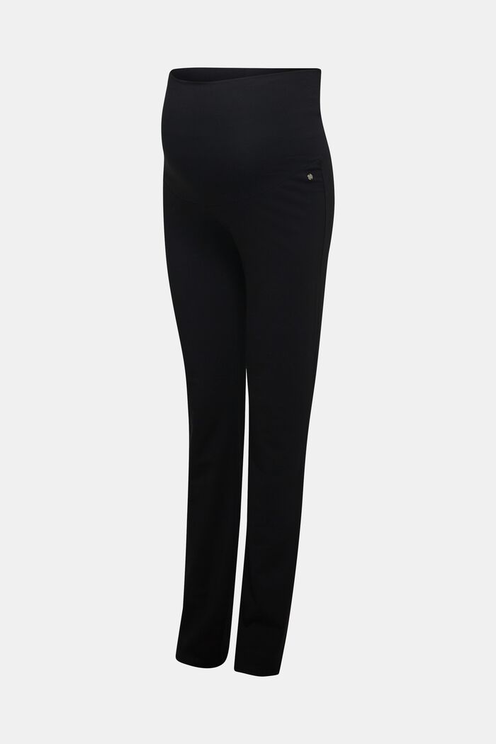 Jersey-Pants mit Überbauchbund, BLACK, detail image number 2