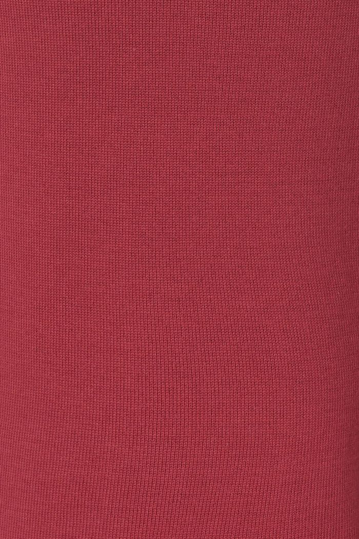 Midi-Kleid in Strickqualität mit abnehmbarem Gürtel, DARK RED, detail image number 3