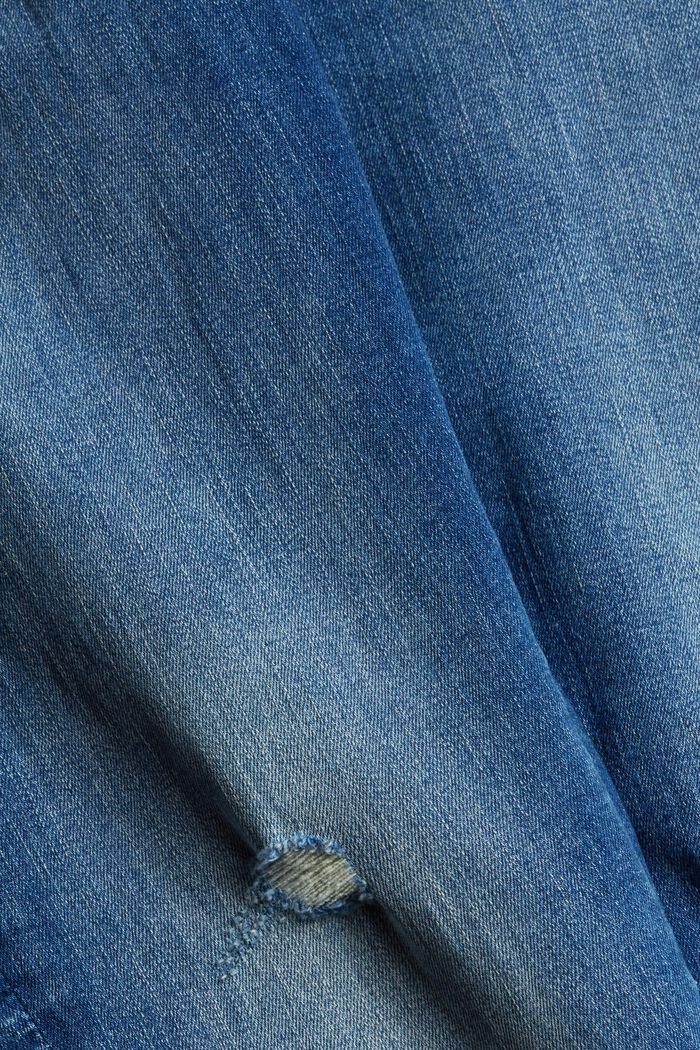Jeans im Destroyed-Look, Bio-Baumwolle, BLUE MEDIUM WASHED, detail image number 4