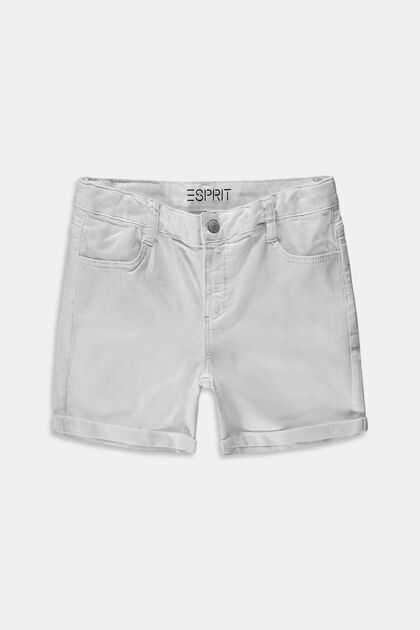 Recycelt: Jeans-Shorts mit Verstellbund, WHITE, overview