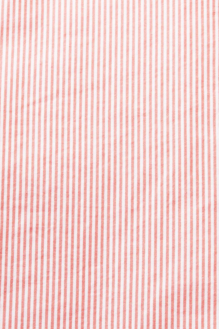 Gestreiftes Hemd aus Baumwoll-Popeline, CORAL RED, detail image number 5