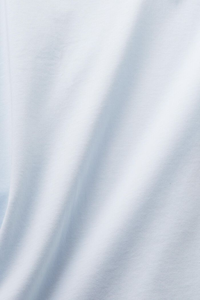V-Neck-T-Shirt aus merzerisierter Pima-Baumwolle, PASTEL BLUE, detail image number 4