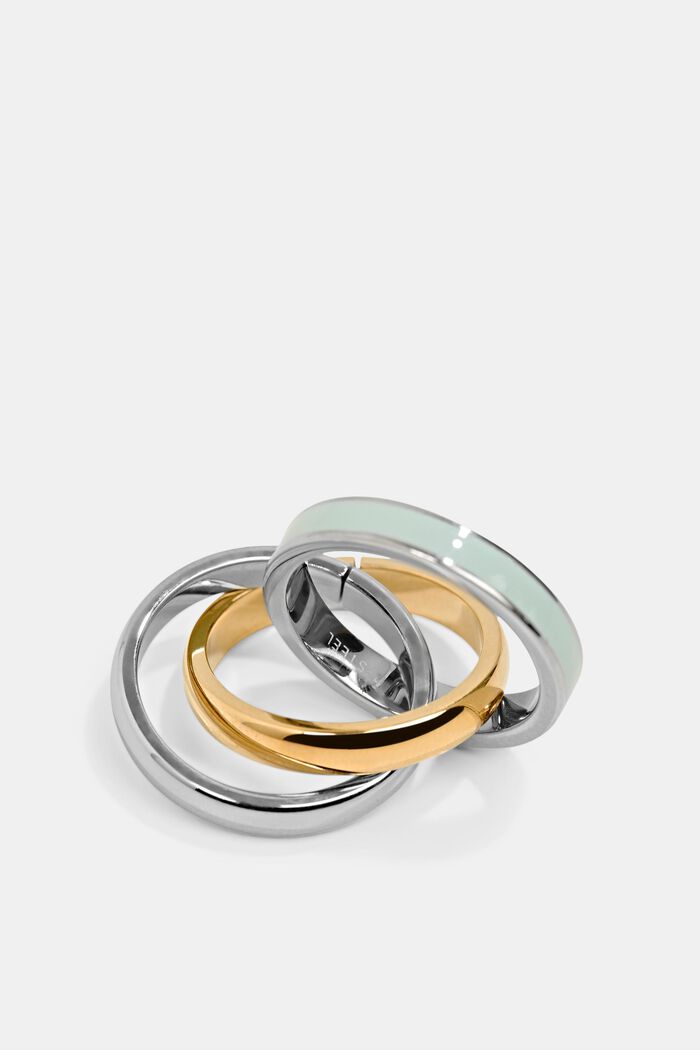 Trio-Ring aus Edelstahl, GOLD BICOLOUR, detail image number 1