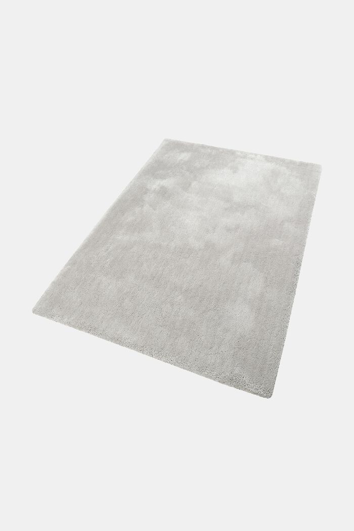Hochflor-Teppich im unifarbenen Design, SILVER, detail image number 2