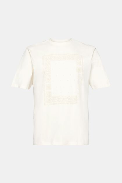 Locker geschnittenes Baumwoll-T-Shirt mit Print, ICE, overview