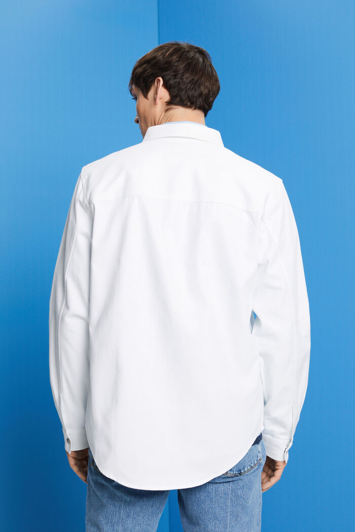 Twill-Overshirt, 100 % Baumwolle, WHITE, detail image number 3