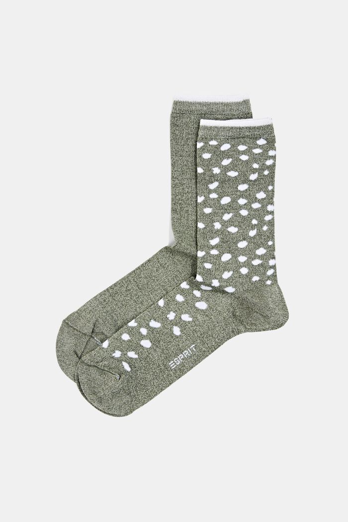 2er-Pack Socken aus Bio-Baumwollmix, LEAF, detail image number 0