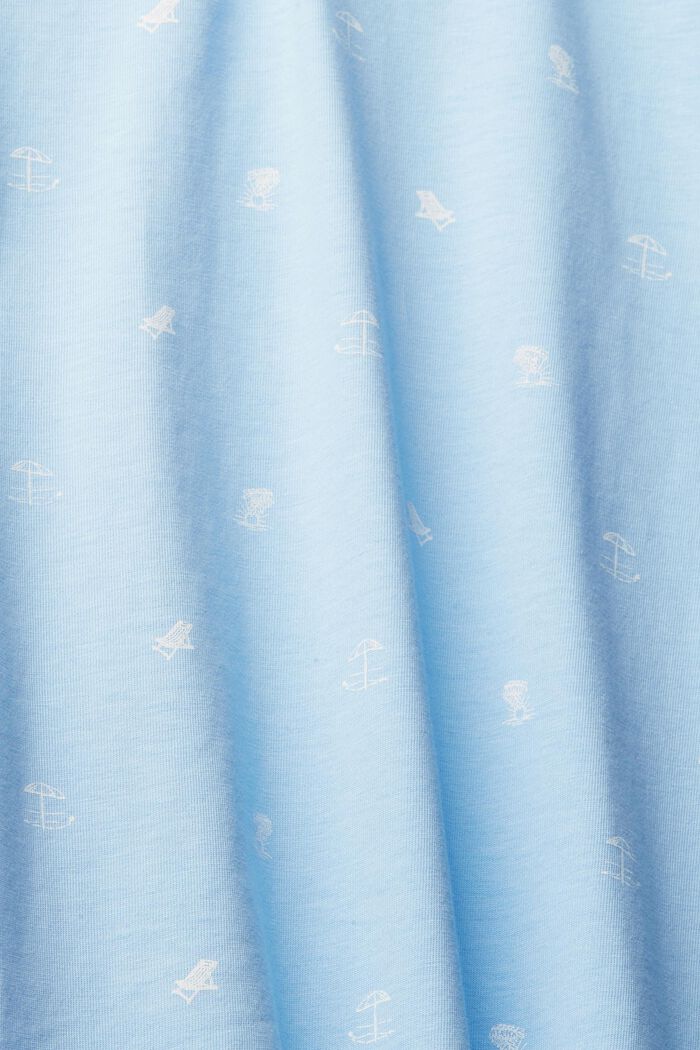 Jersey-Poloshirt mit Print, LIGHT BLUE, detail image number 5