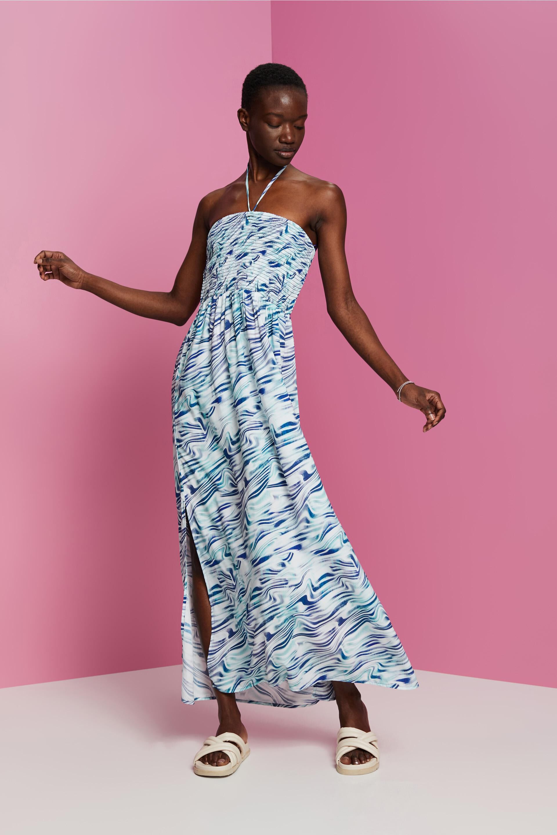 Maxi-Strand-Kleid mit Print in unserem Online Shop - ESPRIT