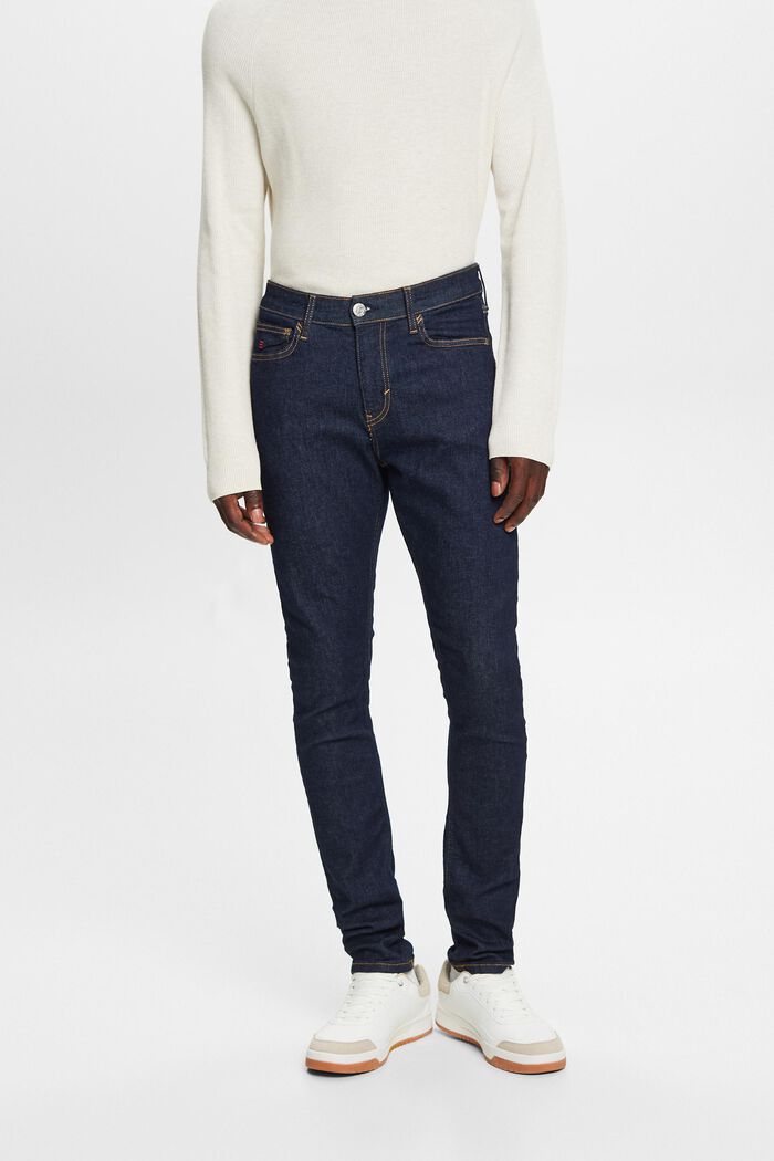Skinny Jeans mit mittlerer Bundhöhe, BLUE RINSE, detail image number 0