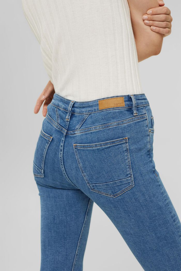 Stretch-Jeans mit Zipper-Detail, BLUE MEDIUM WASHED, detail image number 5