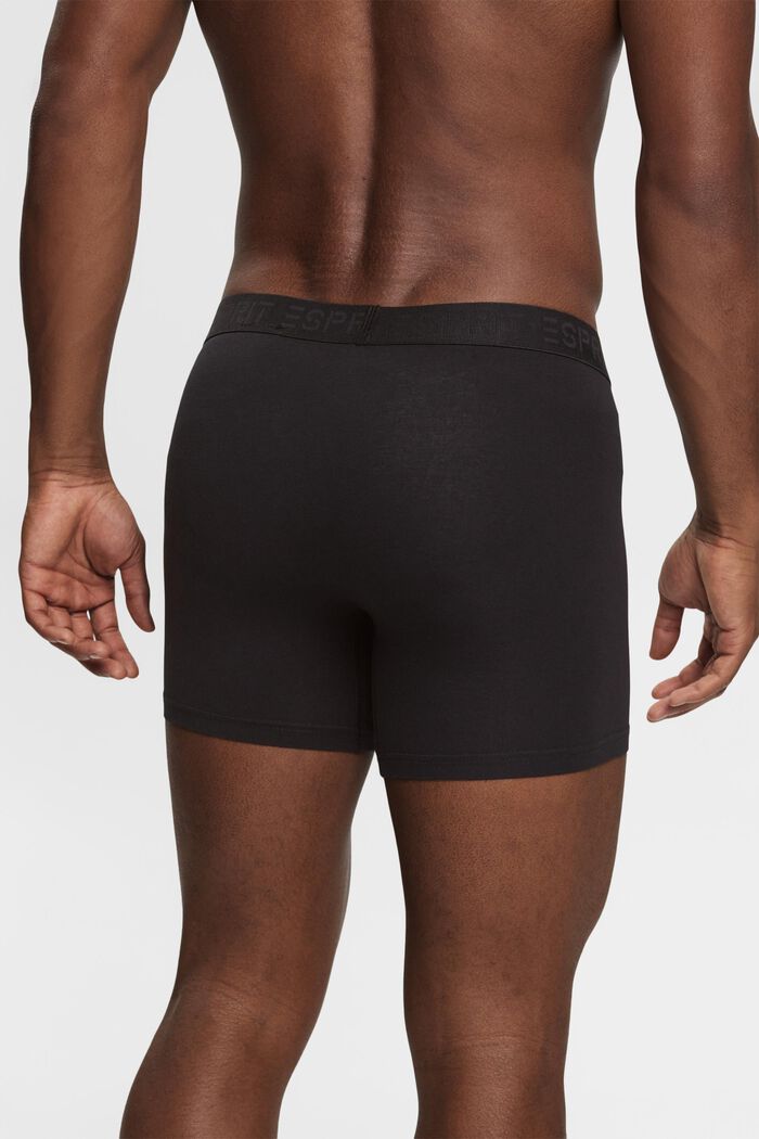 Lange Herren-Shorts aus Baumwollstretch im Multipack, BLACK, detail image number 4