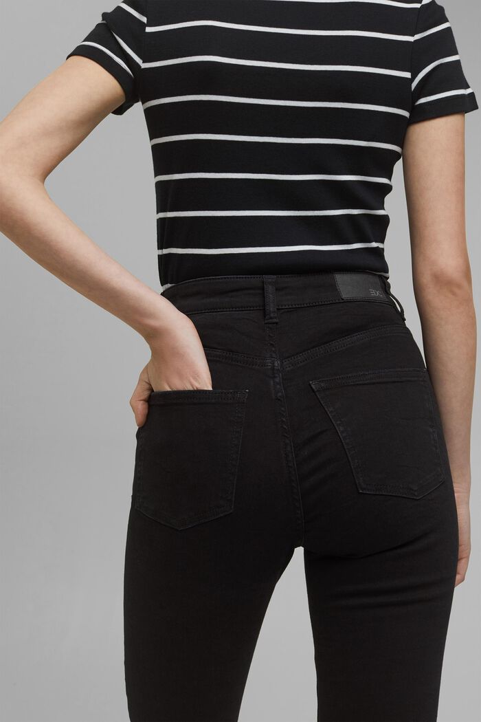 Stretch-Jeans mit Washed-Effekt, BLACK DARK WASHED, detail image number 4