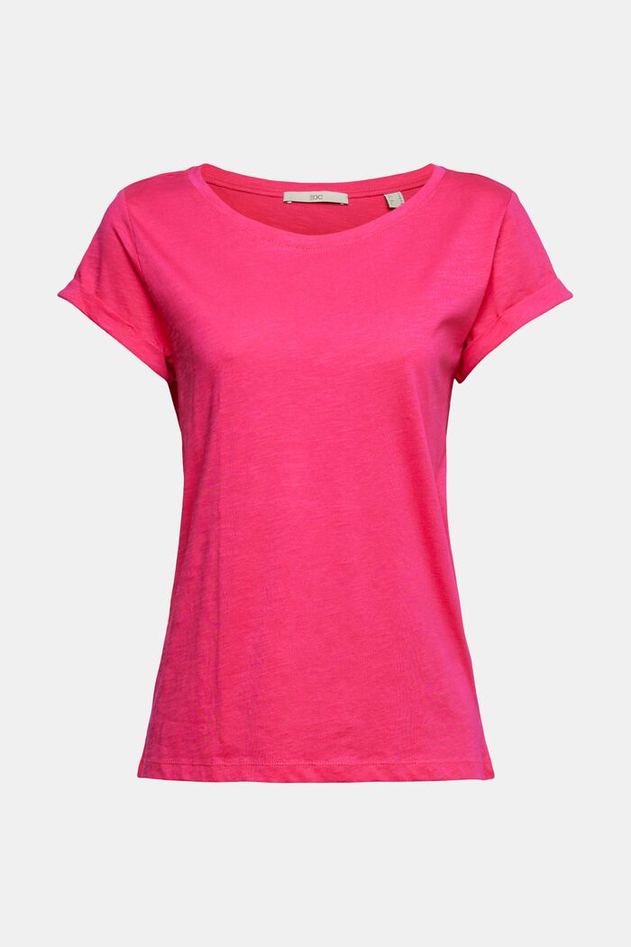 Unifarbenes T-Shirt, NEW PINK FUCHSIA, detail image number 2