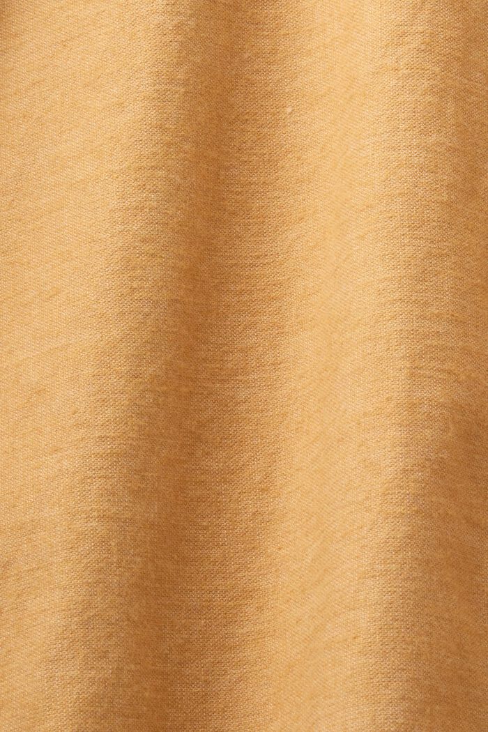 Hemd in melierter Optik, 100 % Baumwolle, CAMEL, detail image number 6