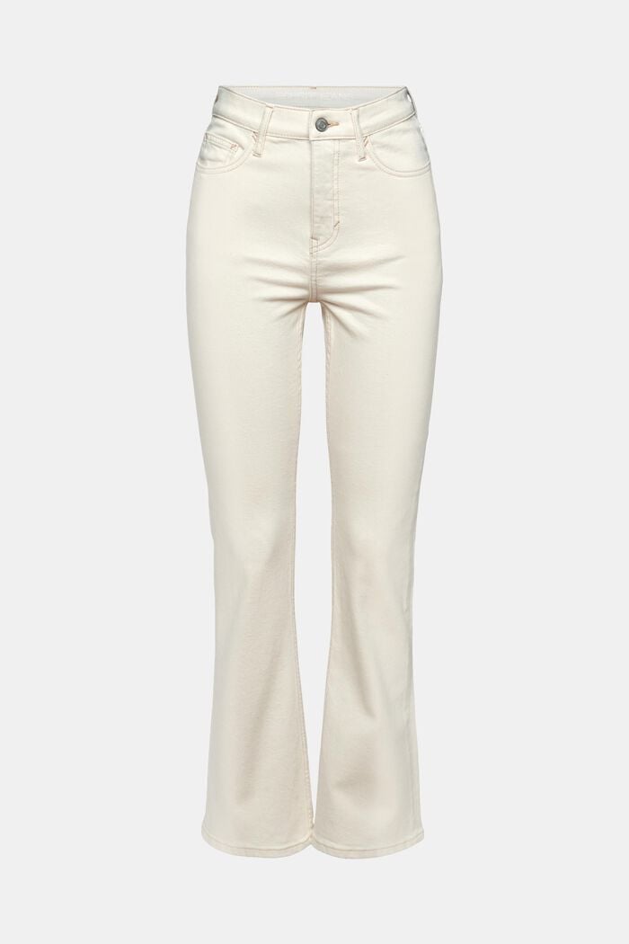 Bootcut-Jeans mit besonders hohem Bund, OFF WHITE, detail image number 6