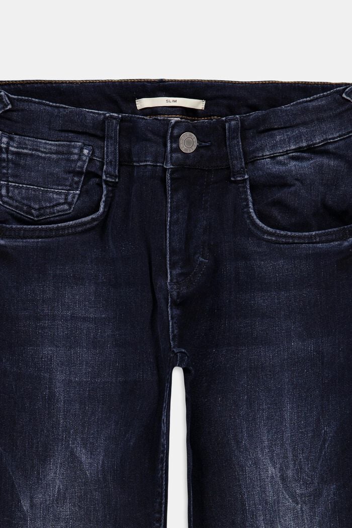Washed Jeans mit Verstellbund, BLUE DARK WASHED, detail image number 2