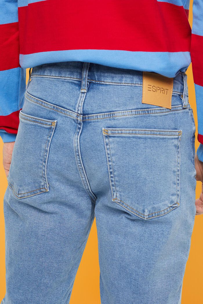 Lockere Jeansshorts in schmaler Passform, BLUE MEDIUM WASHED, detail image number 4