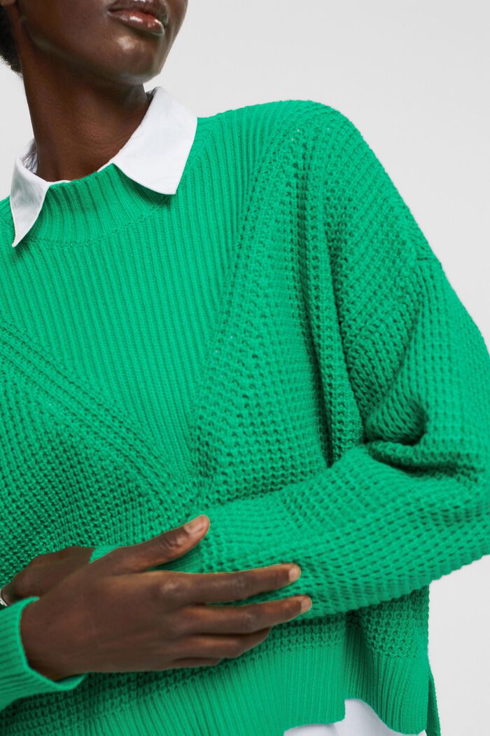 Weiter Pullover mit Stehkragen, LIGHT GREEN, detail image number 2