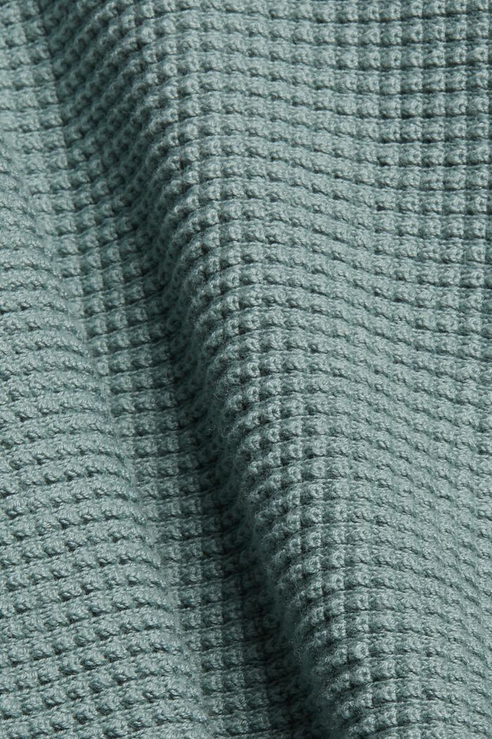 Struktur-Cardigan aus Bio-Baumwoll-Mix, DUSTY GREEN, detail image number 4