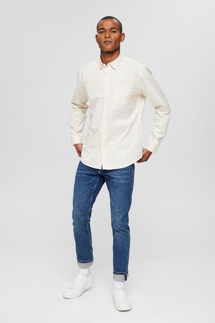 Hemd mit Print aus 100% Bio-Baumwolle, OFF WHITE, detail image number 5