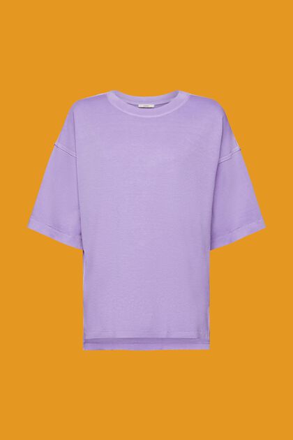 Oversize-T-Shirt aus Baumwolle, PURPLE, overview