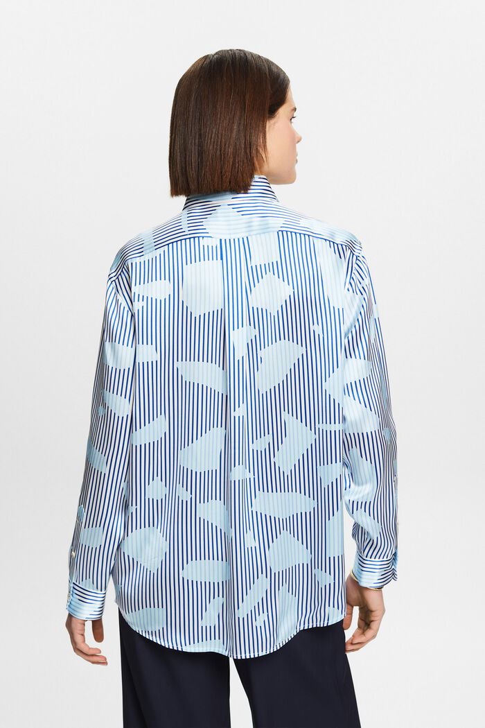 Button-Up-Seidenhemd mit Print, BRIGHT BLUE, detail image number 2