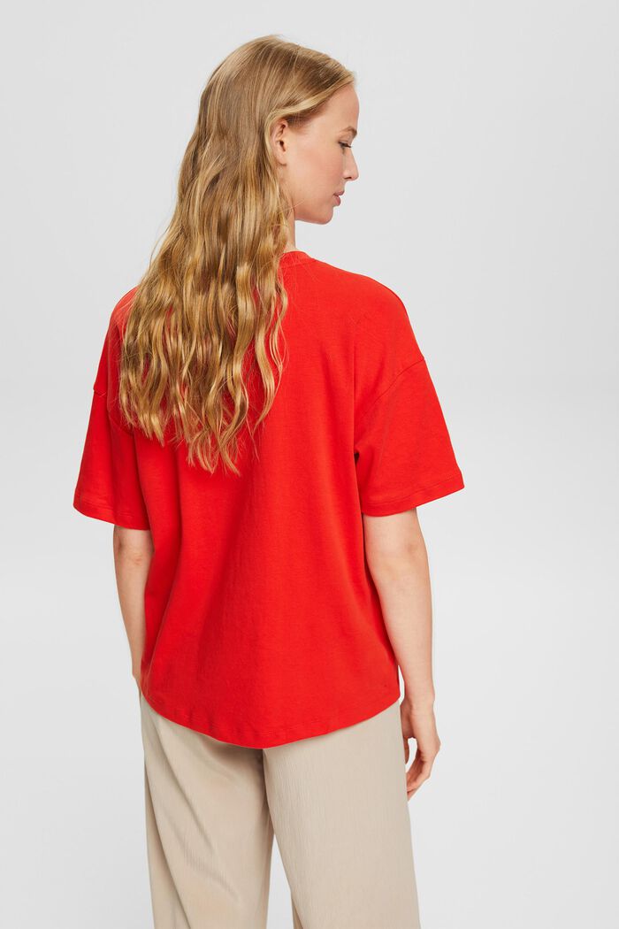 T-Shirt mit Brusttasche, ORANGE RED, detail image number 4