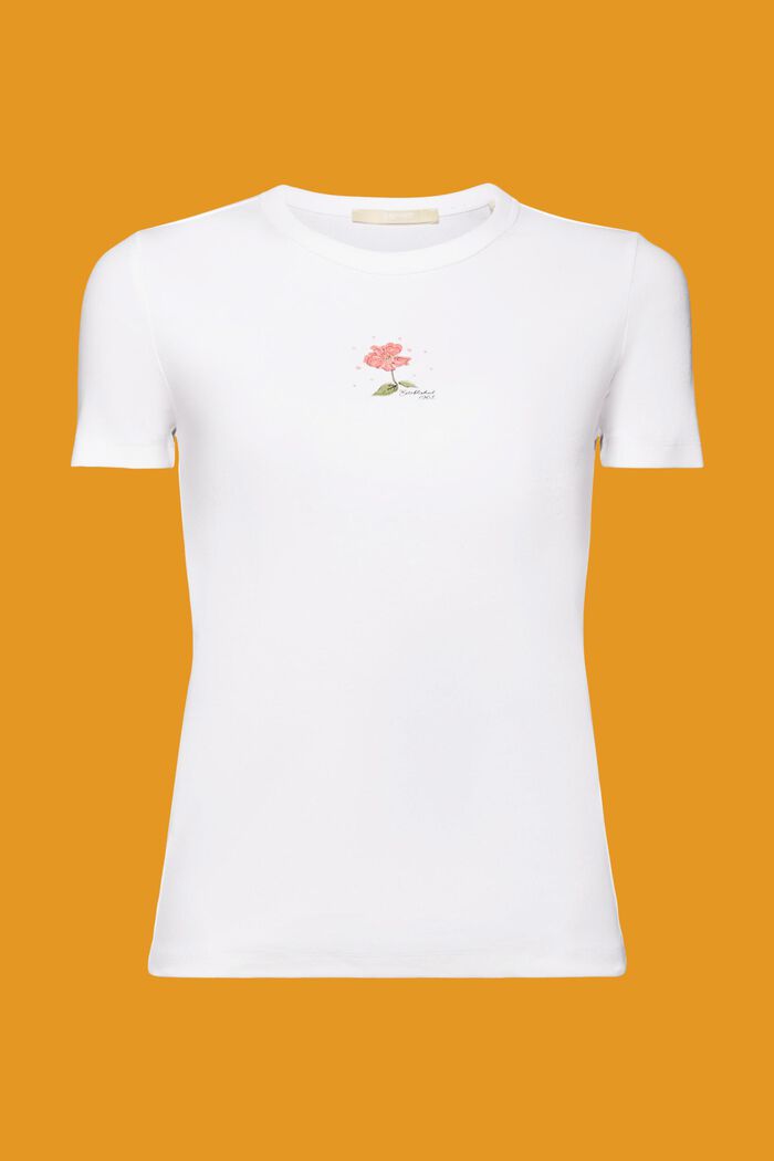 T-Shirt mit Frontprint, WHITE, detail image number 6