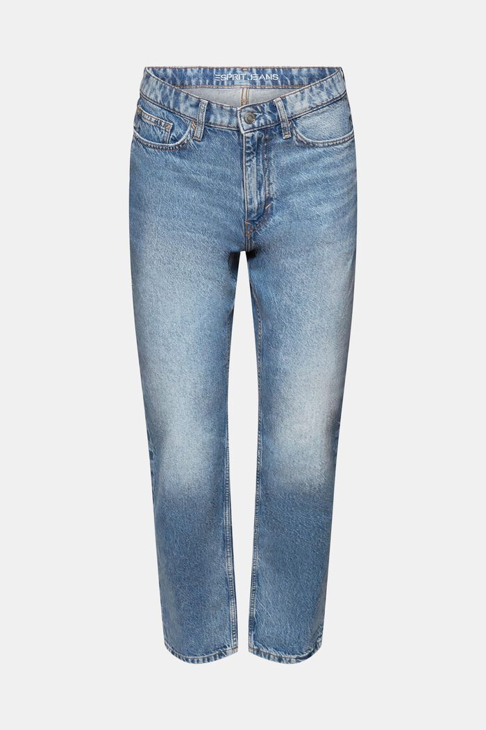 Jeans mit geradem Bein und mittlerer Bundhöhe, BLUE LIGHT WASHED, detail image number 7