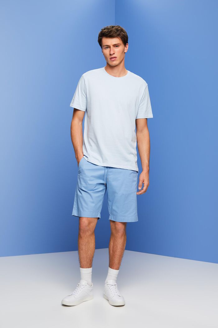Jersey-T-Shirt mit Print hinten, 100 % Baumwolle, PASTEL BLUE, detail image number 4