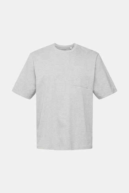 T-Shirt aus meliertem Jersey, LENZING™ ECOVERO™, MEDIUM GREY, overview