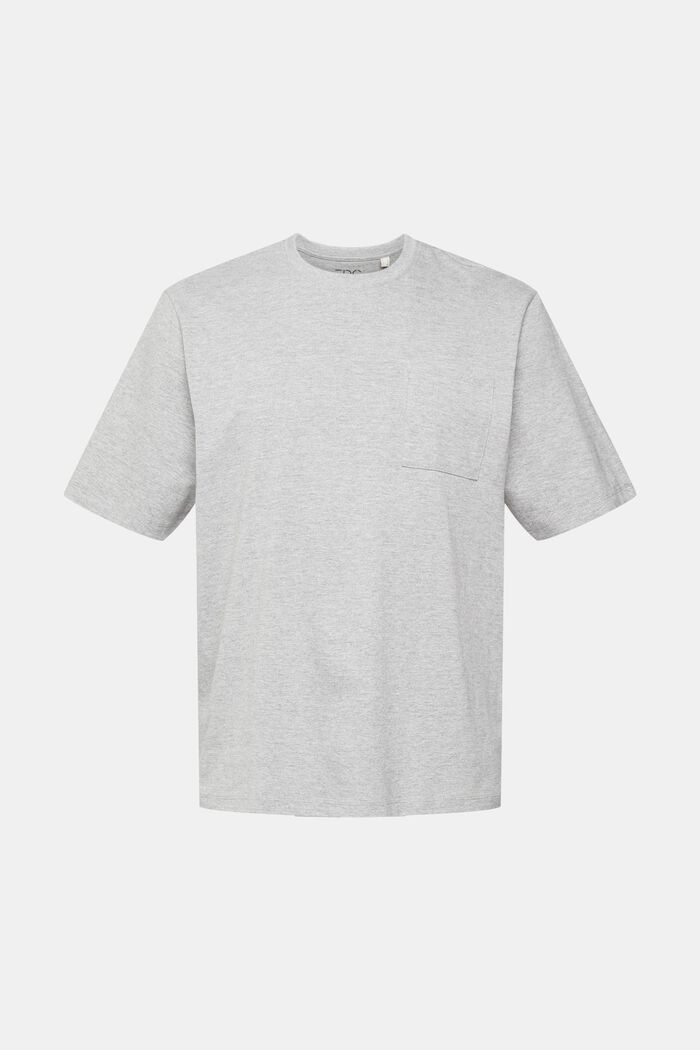 T-Shirt aus meliertem Jersey, LENZING™ ECOVERO™, MEDIUM GREY, detail image number 6