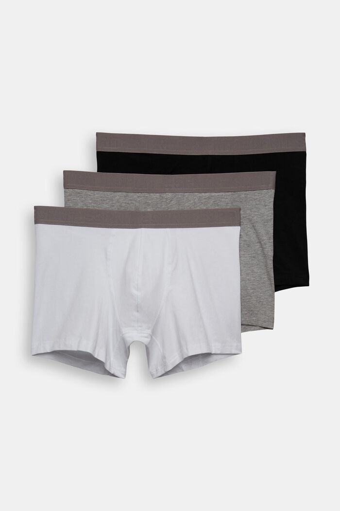 Lange Herren-Shorts aus Baumwollstretch im Multipack, WHITE, detail image number 2