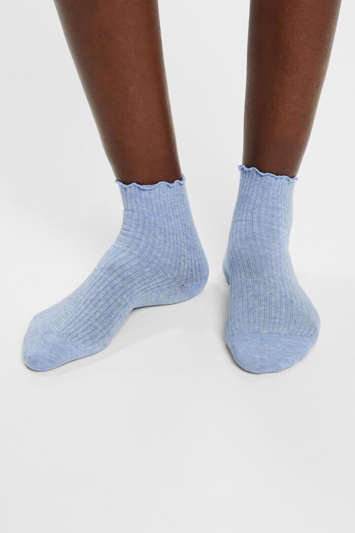 2er-Pack Socken mit Rüschenbündchen, Bio-Baumwolle, NAVY/BLUE, detail image number 1