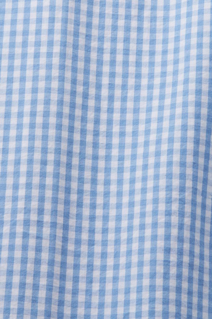 Button-Down-Hemd mit Vichy-Muster, 100% Baumwolle, BRIGHT BLUE, detail image number 4
