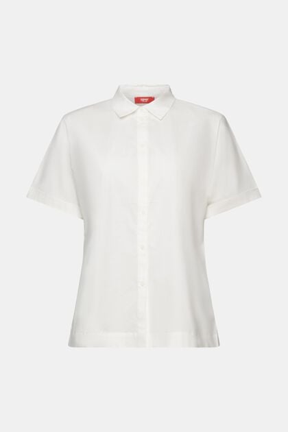 Kurzärmliges Hemd aus Baumwoll-Popeline