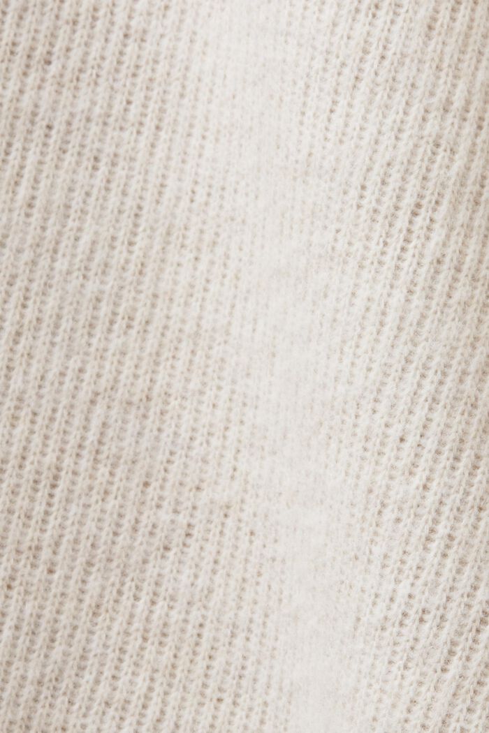 V-Ausschnitt-Pullover aus gebürstetem Strick, ICE, detail image number 5