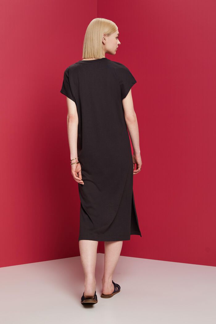 Midi-Kleid aus Jersey, ANTHRACITE, detail image number 3