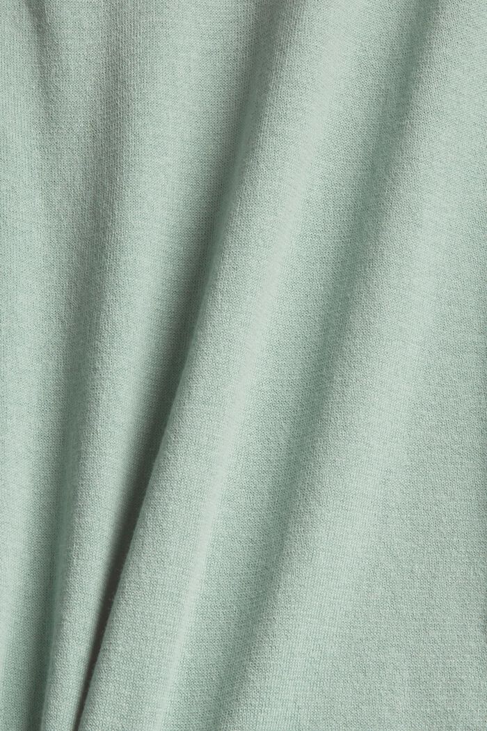 Mit TENCEL™: Poloshirt in Strick-Optik, LIGHT GREEN, detail image number 4