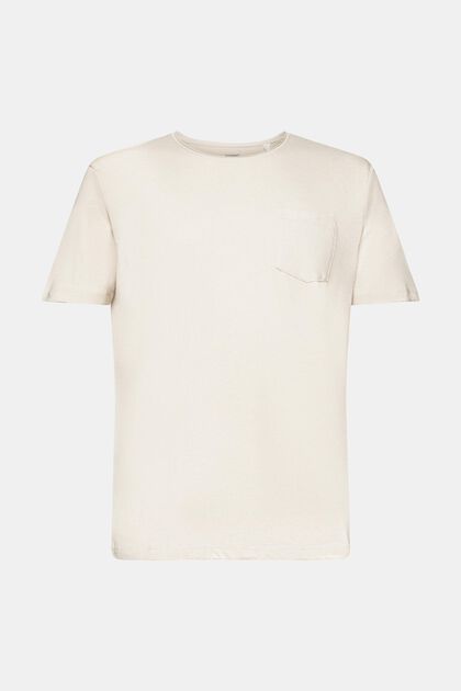 Recycelt: meliertes Jersey-T-Shirt, LIGHT TAUPE, overview