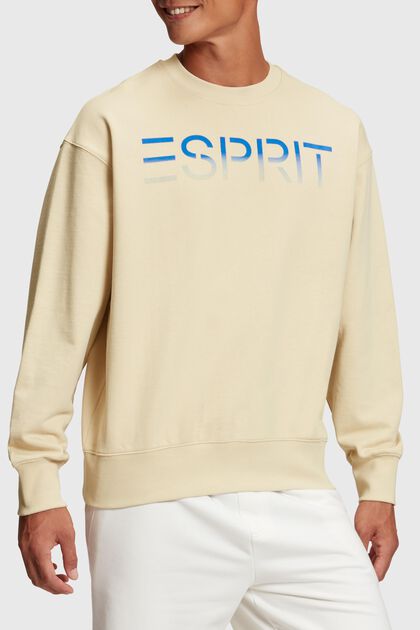 Sweatshirt mit beflocktem Logo-Aufnäher