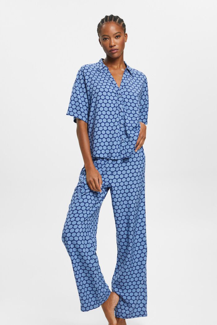 Pyjama mit Pünktchenprint, DARK BLUE, detail image number 0