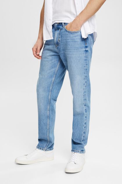 Jeans mit geradem Bein, Organic Cotton, BLUE LIGHT WASHED, overview