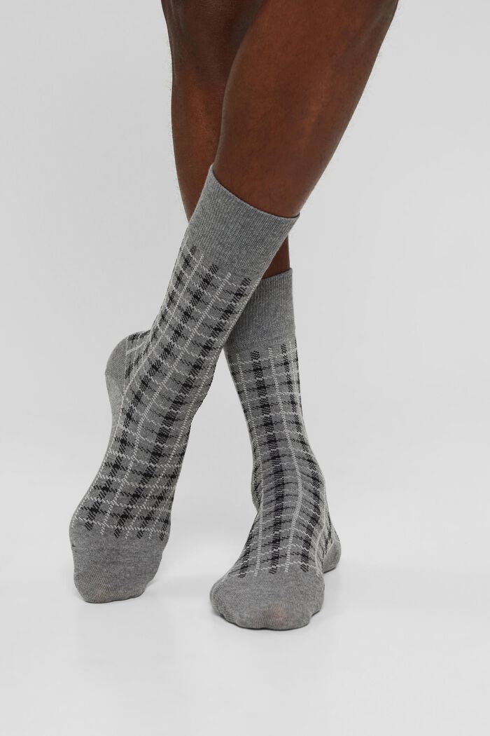 2er-Pack Socken aus Bio-Baumwollmix, LIGHT GREY MELANGE, detail image number 2