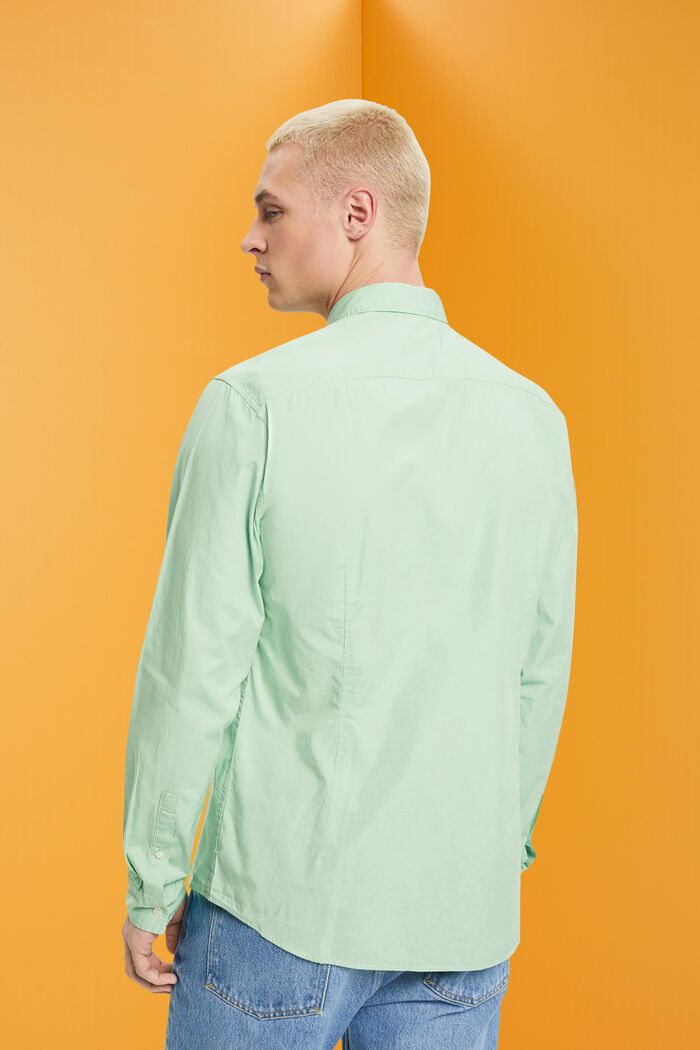 Nachhaltiges Baumwollhemd Slim Fit, PASTEL GREEN, detail image number 3