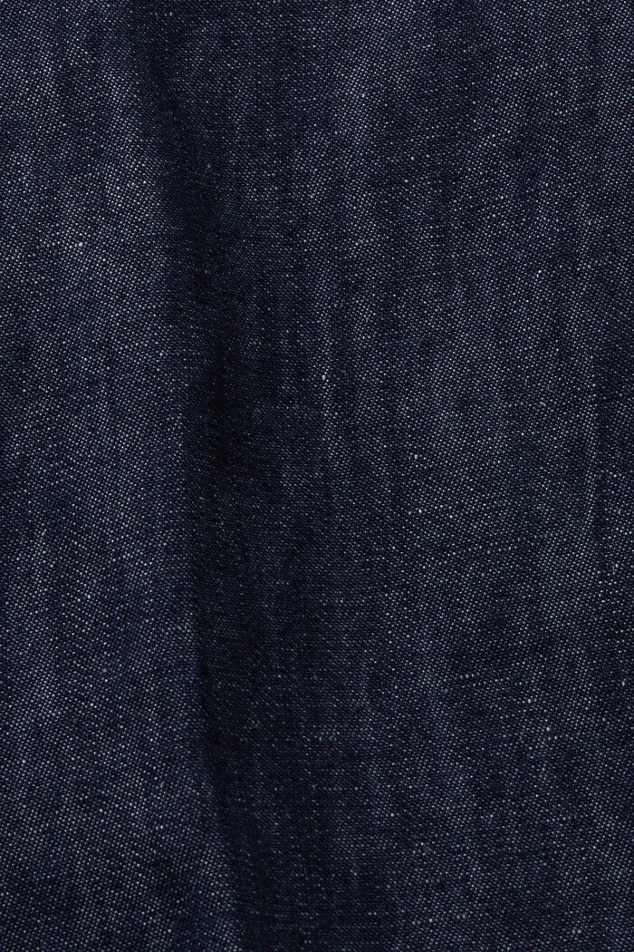 Chino-Shorts aus Baumwolle und Leinen, BLUE BLACK, detail image number 8